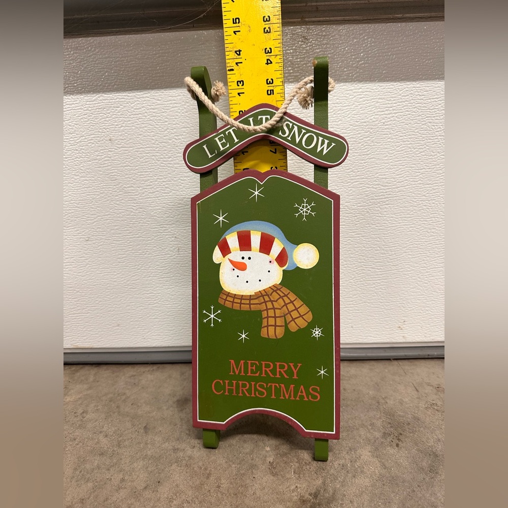 Hanging‎ “Let It Snow” Sled Sign